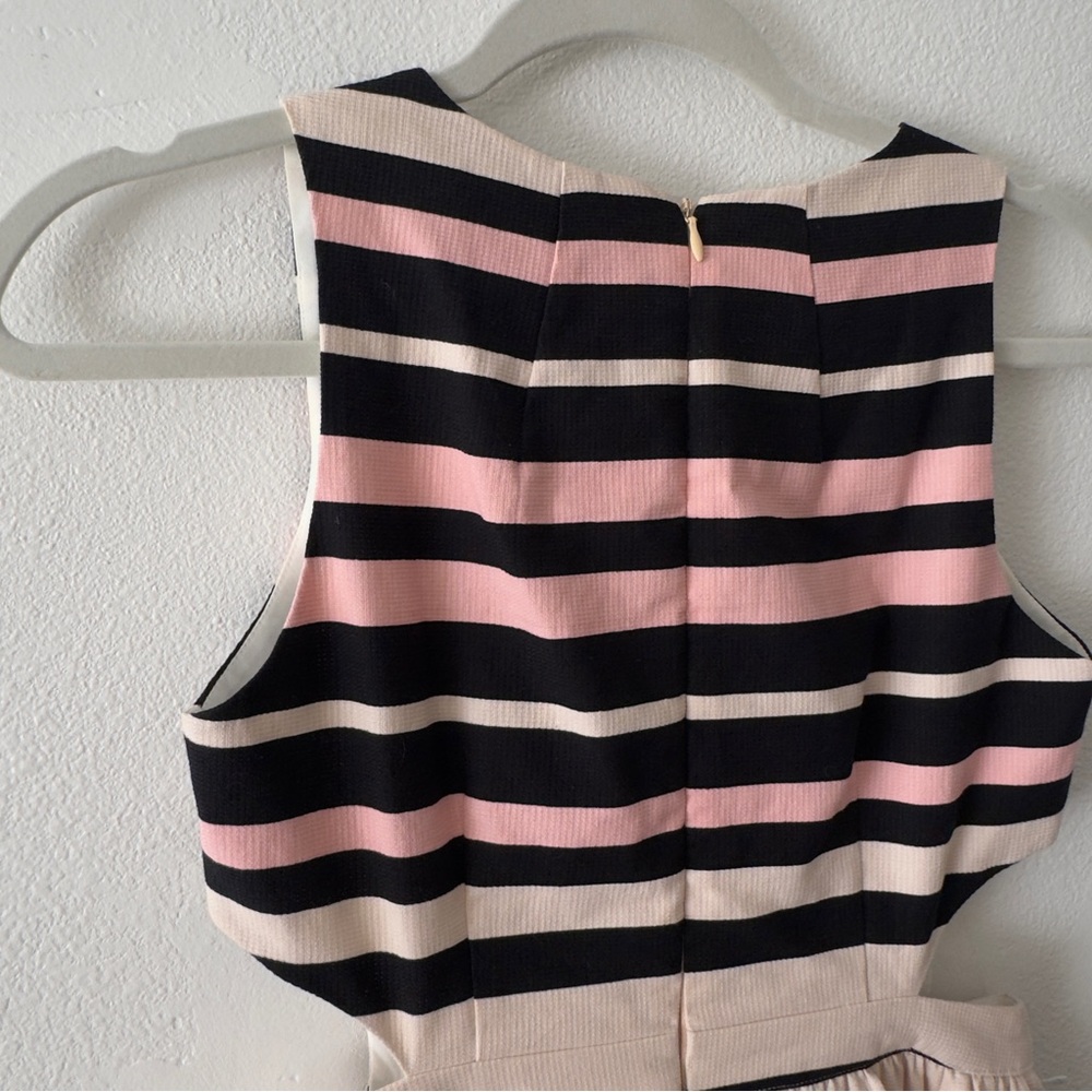 Topshop PETITE Striped Midi Dress - Black, Pink, Cream size 6 - Picture 10 of 10